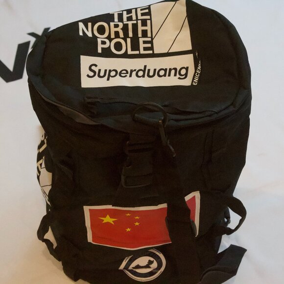 NEW Superduang The North Pole China Flage Men’s Backpack Duffle Bag Black